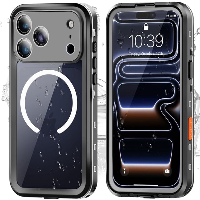 Hertekdo Para Iphone 17 Pro Max Funda Magsafe Ip68 Funda Impermeable Para Iphone 17 Pro Max Protección De Cuerpo Completo Compatible Con Iphone 17 Pro Max Funda Lente Y Protección Contra Caídas Funda