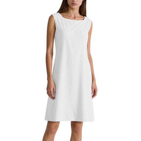 HAiming Plus Size Womens Cotton Linen Dresses Summer Sleeveless Casual Crewneck Knee Length Beach Tank Dress