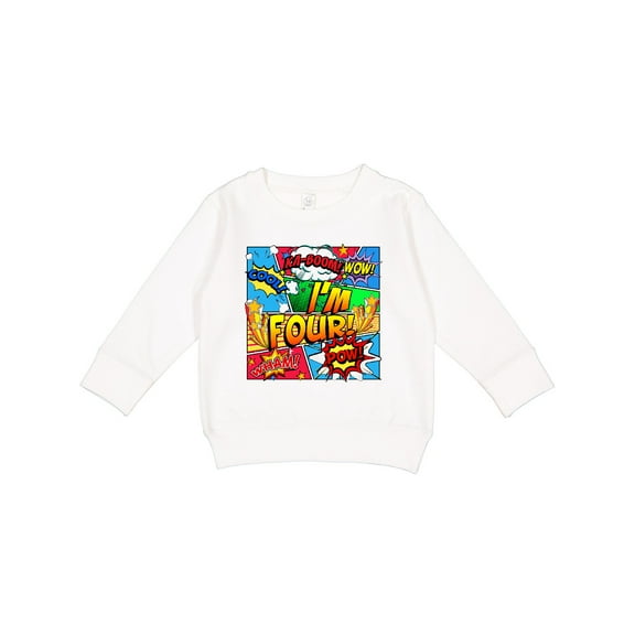 Inktastic I'm Four Comic Book Toddler Sweatshirt