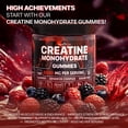 thumbnail image 2 of Creatine Monohydrate Gummies for Men and Women, Sugar-Free, Vegan, Blueberry Flavor, 120 Count, 2 of 8