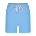 thumbnail image 4 of QQAMB Boys' Shorts Casual Elastic Waist Drawstring Solid Color Summer Loose Comfy Shorts with Pocket ,9 Years, 4 of 8
