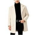 thumbnail image 1 of Lovzfmll Boys' Wool Blend Overcoat, Mid-Length Fall & Winter Jacket, Solid Color Windproof & Warm Coat for Toddler, 1-2 Years, 1 of 6