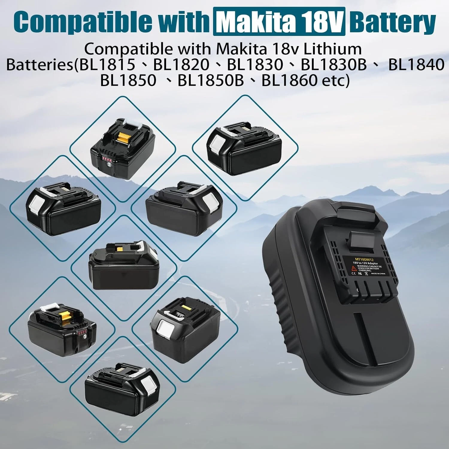 Battery Adapter for Makita 18V Li-ion Battery Convert To for Dewalt 12V Tool Use