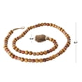 thumbnail image 3 of DecMode Handmade Long Beaded Brown Wood Garland with Tassel with Bohemian Patterns, 3 of 6