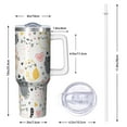 thumbnail image 3 of 1pc Cat 40oz Tumbler with Straw & Handle - Insulated Stainless Steel Cup | Holiday Gift for Man Women (Christmas, Valentine's, Birthday), 3 of 5