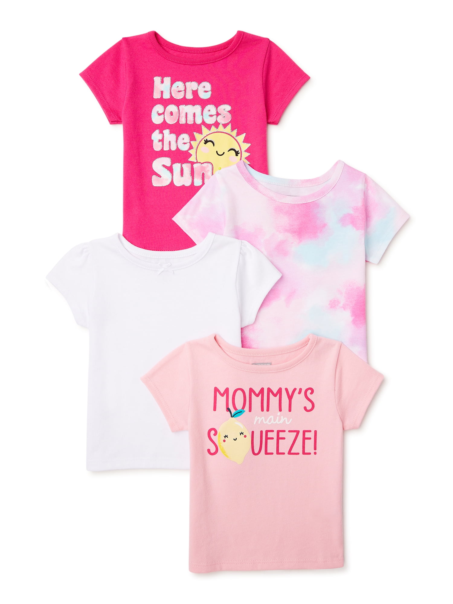 4 NEW Pink Baby GAP Girls Size 2 3 Cream White Logo Peplum Top Shirt 