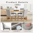 thumbnail image 4 of Studyset Dining Chairs Set of 2,Modern Fabric Upholstered Ergonomic Chairs with Curved Backrest,Heavy-Duty Wood Legs for Dining Room Kitchen Home Office,Weight Capacity 265lbs,Easy-to-Clean Fabric, 4 of 6
