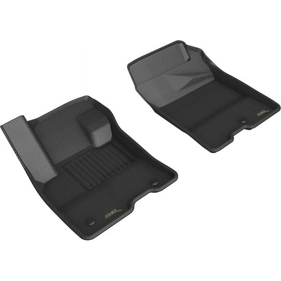 3D MAXpider Custom Fit Kagu Floor Mat (Black) Compatible with Ford Maverick Hybrid 2022-2024 - Front Row