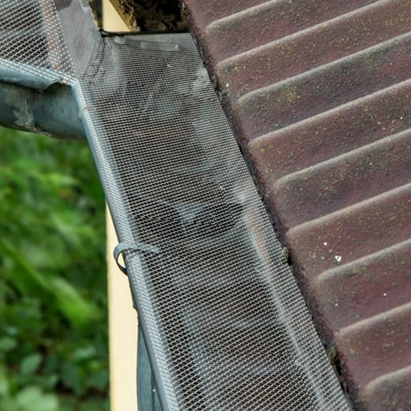 Aluminum Gutter Guard Mesh, Commercial Debris Blocking, 5"x100’ with Gloves