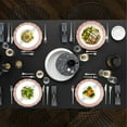 thumbnail image 5 of LQCrafK Round Placemats Set of 6,  Place Mats for Dining Table, Washable Vinyl Placemats, Silver, 5 of 5