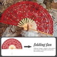 thumbnail image 5 of Lace Hollow Out Vintage Hollow Fan Fan Fan de la Corte Europea Vintage, 5 of 5