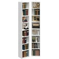 thumbnail image 4 of IRONCK Tall Narrow Bookshelf 8 Tiers 71in Set of 2, Compact Corner Bookcase, Easy to Match for Living Room, Office, Study, Bedroom, 4 of 14