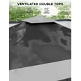 thumbnail image 4 of 12' x 12' Pop-Up Instant Gazebo Tent, Double Roof Patio Gazebo Portable Sun Shelter Outdoor Canopy Tent for Deck, Backyard, Garden, Patio, Lawns, Dark Gray & Light Gray, 4 of 6
