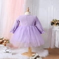 thumbnail image 3 of Long Sleeve Princess Dress with Tulle Patchwork for Girls, 3 of 8