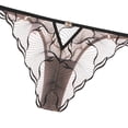 thumbnail image 2 of Xucatan Women's Low Rise Mesh Floral Embroidered Panties, Sheer See Through Ladies Underwear, Stretchy Hip Lifting Elastic Briefs, Breathable Feminine Thongs, Casual Cozy Daily Panties Gift, 2 of 9