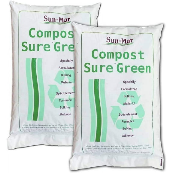 Sun-Mar Compost Sure Peat Moss and Hemp Mix 8 Pound Green Bag Pack of 2