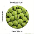 thumbnail image 2 of ZXCXRQFa Tennis Ball Wooden Silent Non-Ticking 10 Inch Round Clocks Battery Operated Analog for Living Room Kitchen Bedroom Bathroom Office Home School Decor, 2 of 7