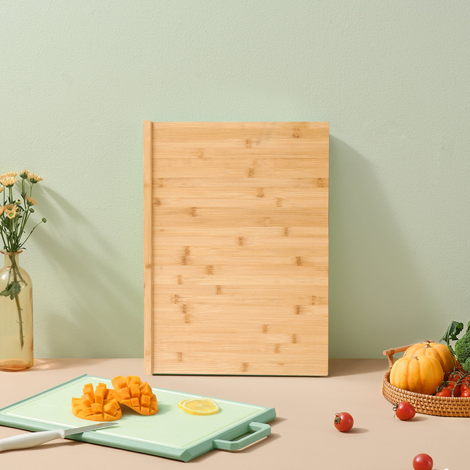 golytefs Pastry Cutting Board 21.65x15.75 in Bamboo Board Chopping Block Kitchen Supplies