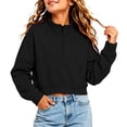 thumbnail image 7 of Frostluinai Girls Zip Mock Neck Sweatshirts Crop Pullover Tops Oversized Long Sleeve Drop Shoulder Sweat Shirts with Pocket 5-16 Years, 7 of 7