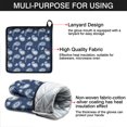 thumbnail image 7 of Blue Pioneer Flower and Paisley Pattern Kitchen Oven Mitt and Pot Holder Sets 2 Pcs for Baking, Cooking and Grilling, Heat Resistant Up To 392 °F, 7 of 7