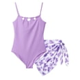 thumbnail image 3 of Shadoumai Girls Tankini Swimsuits Size 10-12 Cute Ruffle Bikini Top Adjustable Straps Girls Swimwear Tankini 3pcs Ruffle Bathing Suit, 3 of 8