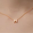 thumbnail image 3 of Mini Pendentif Pop H Hermès Or et Blanc 'H' Collier Pendentif, 3 of 5