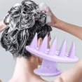 thumbnail image 4 of 6 Cepillos Masajeadores Para El Cuero Cabelludo, Champú Y Depurador Portátil Para Todo Tipo De Cabello, Color Morado, 4 of 8
