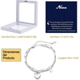 thumbnail image 3 of Pulsera para Mujer Acero, Corazón Brazalete Ajustable, Accesorios y Regalos Elegantes para Mujer, Mamá Esposa Novia Amiga, Cumpleaños, San Valentín, 3 of 4