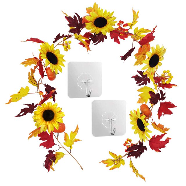 Maple Leaves Fall Garland 5.6ft/Strand Fall Garland Colorful Autumn Decoration For Home Wedding Party Thanksgiving