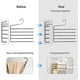 thumbnail image 3 of Nature Smile Pants Hangers 3pack, Heavy Duty Multi Layers Space Saving Slack Hangers,non Slip 5 Tier, 3 of 5