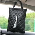 thumbnail image 4 of RuiJiao Premium Crystal Pattern PU Leather Car Tissue Box, Space-Saving Backseat Organizer, Eco-Friendly and Durable for Home and Vehicle Use, 4 of 7