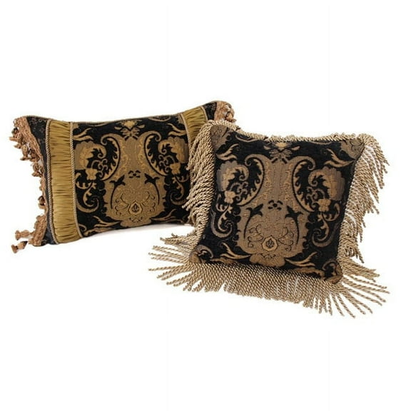 Sherry Kline PCHF China Art Black Luxury Pillows (Set of 2)