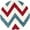 Ivory/Red, variant on SAFAVIEH Rachel Geometric Chevron Kids Shag Area Rug, Ivory/Red, 6'7" x 6'7" Round
