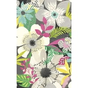 ohpopsi Janis Charcoal Floral Riot Wallpaper, 19.7-in by 33-ft, 54.18 sq. ft.