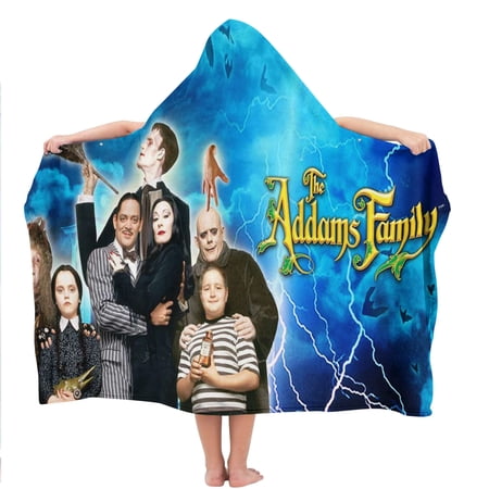 The Addams Family Hooded Kids Beach Towels Toddler Hat Swim Cover-ups Poncho Absorbent Pool Wrap Microfiber Bath