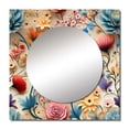 thumbnail image 2 of Designart "Soft Spectrum Botanical II" 0 Square Mirror For Wall Decor - Large Blue Square Printed Wall Mirror Art - Square Bohemian Mirror - Wall Mounted Square Large Mirror, 2 of 5