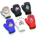 thumbnail image 6 of Dyfzdhu Children Winter Warm Robot Print Patchwork Knitted Cute Gloves Black, 6 of 9