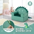 thumbnail image 3 of GVN Original Kids Sofa with Armrest and Thick Cushion-Green, Bedroom Chair for Kids, 3 of 8