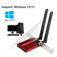thumbnail image 6 of WiFi 7 BE200 PCIE WiFi Adapter for Bluetooth 5.4 Tri-Band 2.4G/5G/6GHz 8774Mbps BE200NGW Wireless Network Adapter Win11, 6 of 8