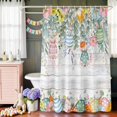 thumbnail image 6 of Rabbit Eggs Floral Easter Shower Curtain Set with Hooks, Spring Flowers Leaves Waterproof Fabric Bathroom Curtains Decor Home Accessories, Stall Long 54 X 78 Inch, 6 of 9