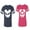 Men Navy / Women Pink, variant on Halloween Jack Mouse Ears Matching Couple Cotton Jerseys (Men Navy / Women Black) (Men S / Women S)