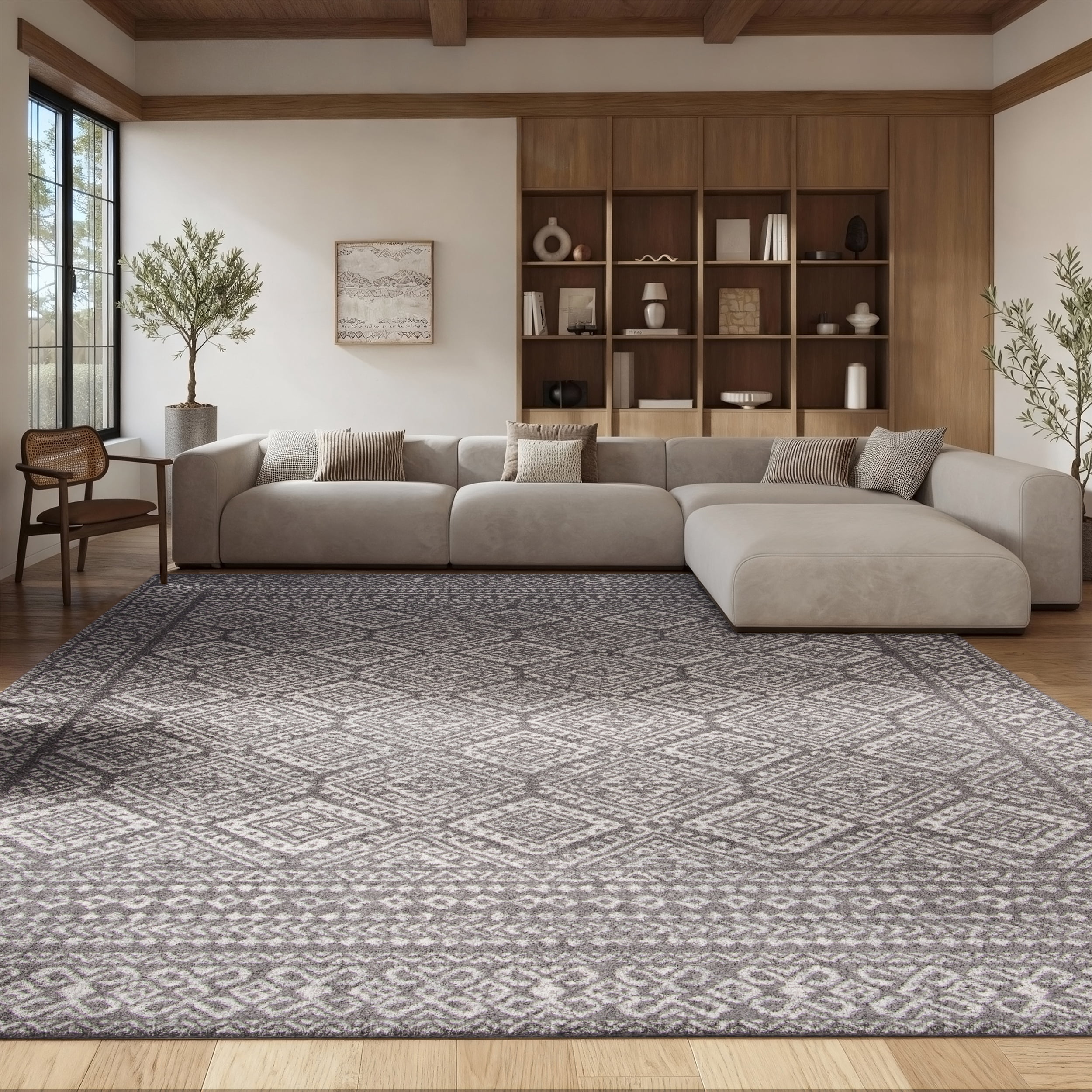 Safavieh Tulum Ophelia Oriental Area Rug, Dark Gray/Ivory, 12' x 15'