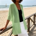 thumbnail image 3 of Linfrsh Shawl Wraps for Women Evening Dresses Chiffon Soft Capelets Wedding Bridal Cover Up(Light Green,XL), 3 of 5