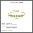 thumbnail image 5 of Gem Stone King 18K Yellow Gold Plated Silver Green Peridot Tennis Bracelet for Women (2.29 Cttw, Gemstone August Birthstone, 7 inch with 2 inch Extender), 5 of 5