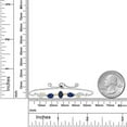 thumbnail image 3 of Gem Stone King 925 Silver and 10K Yellow Gold Blue Sapphire and White Moissanite and Lab Grown Diamond Tennis Bracelet for Women By Keren Hanan (1.80 cttw, Adjustable up To 9 inch), 3 of 3