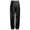 thumbnail image 3 of Hansber Metallic Cargo Pants for Girls Boys Hip Hop Dance Multi-Pocket Sweatpants Active Joggers Pants Black 10, 3 of 6