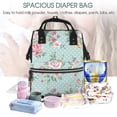 thumbnail image 5 of Daiia Vintage Floral Large Capacity Baby Bag Waterproof Stylish Diaper Bag Mummy Backpack Adjustable Straps Diaper BagBaby Essentials Bag, 5 of 6