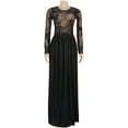 thumbnail image 5 of Njagoc3 Womens Long Sleeve Side - Slit Maxi Dress, Solid Color, Formal Evening & Date Night Outfit, 5 of 6