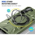 thumbnail image 4 of Rotatable  Ring Case for Galaxy S23 Plus,Compatible with MagSafe with 360° Ring Stand Shockproof Phone Cover Case for Samsung Galaxy S23 Plus Green, 4 of 12