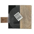 thumbnail image 4 of Dainty Home 4-Piece Square Wood and Blavk Resin Coaster Set – 4" Modern Decorative Drink Coasters, 4 of 5